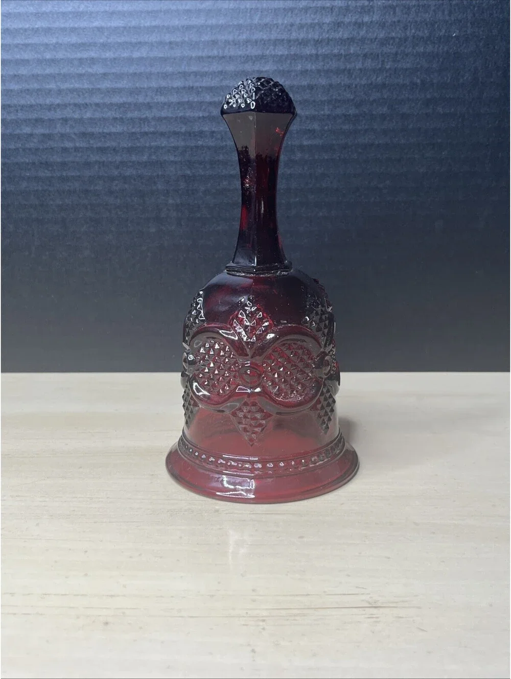 Vintage Avon The 1876 Cape Cod Collection Ruby Red Glass Bell